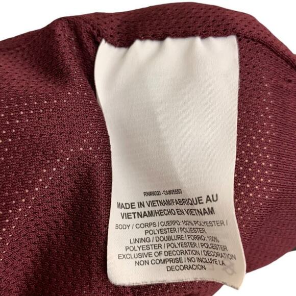 Vintage Nike Full Zip XL Hooded Windbreaker Jacket Geometric Maroon SZ M - Picture 8 of 8